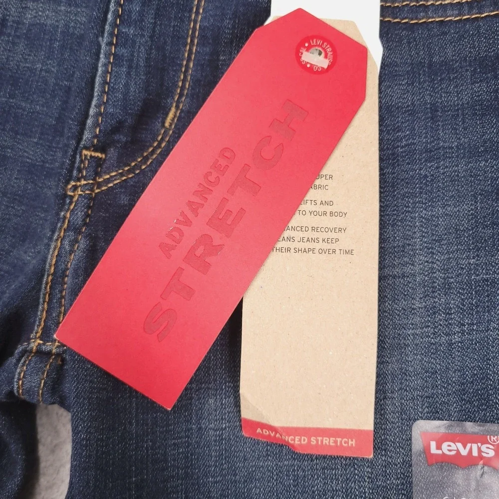 LEVIS 710 Jeans Size 28L 6 Long Super Skinny Mid Rise Dark Wash Denim NEW